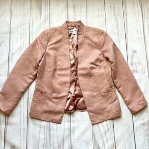 Chico’s Dusty Rose Pink Suede Blazer Size 1 (M)